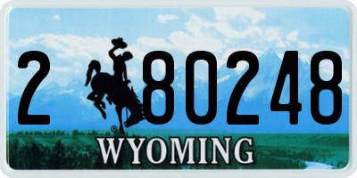 WY license plate 280248