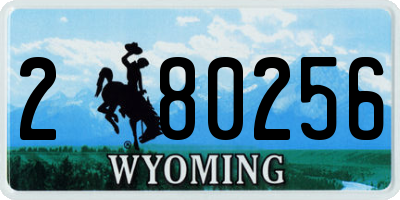 WY license plate 280256