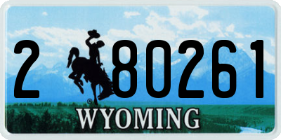 WY license plate 280261