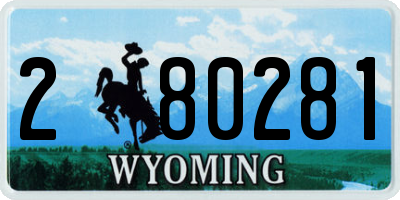 WY license plate 280281