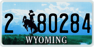 WY license plate 280284