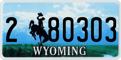 WY license plate 280303