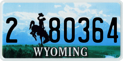 WY license plate 280364