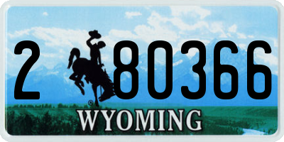 WY license plate 280366