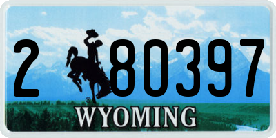 WY license plate 280397