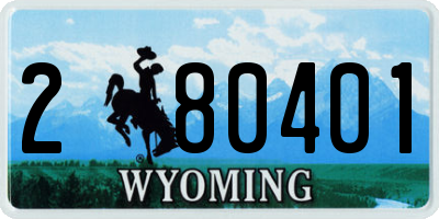WY license plate 280401