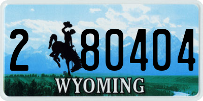 WY license plate 280404