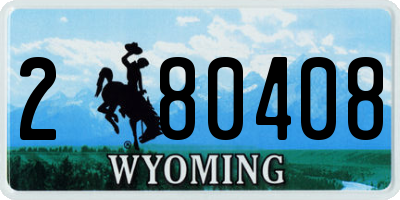 WY license plate 280408