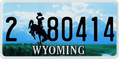 WY license plate 280414