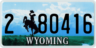 WY license plate 280416