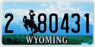 WY license plate 280431