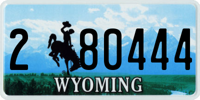 WY license plate 280444
