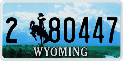 WY license plate 280447