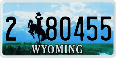 WY license plate 280455