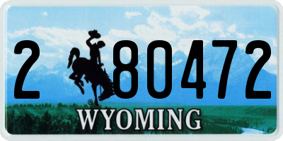 WY license plate 280472