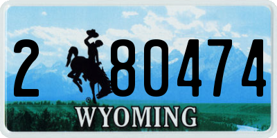 WY license plate 280474