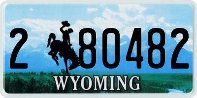 WY license plate 280482