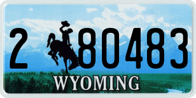 WY license plate 280483