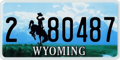 WY license plate 280487