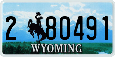 WY license plate 280491