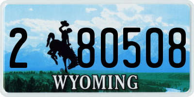 WY license plate 280508