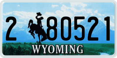 WY license plate 280521