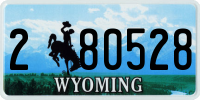 WY license plate 280528