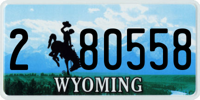 WY license plate 280558
