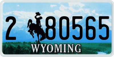 WY license plate 280565