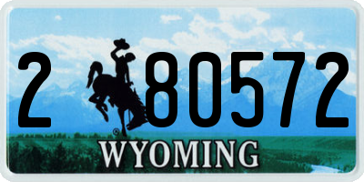WY license plate 280572