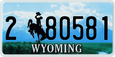 WY license plate 280581