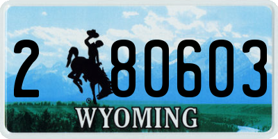 WY license plate 280603