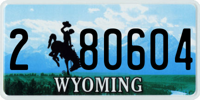 WY license plate 280604