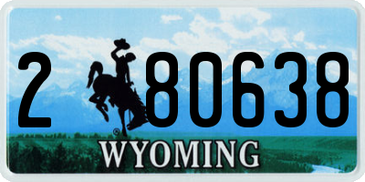 WY license plate 280638