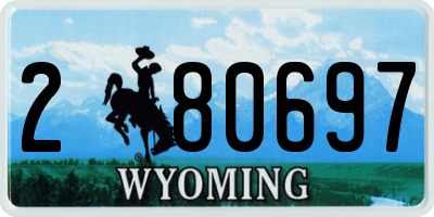 WY license plate 280697