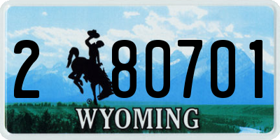 WY license plate 280701