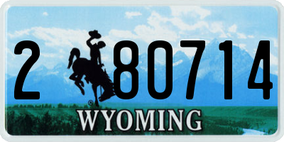 WY license plate 280714