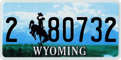 WY license plate 280732