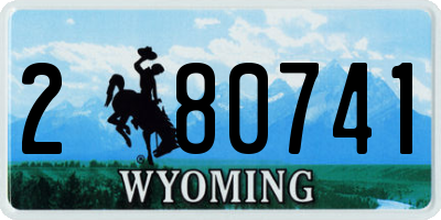 WY license plate 280741