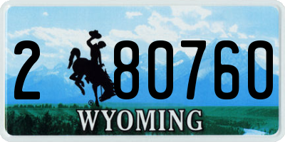 WY license plate 280760