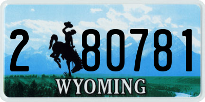 WY license plate 280781
