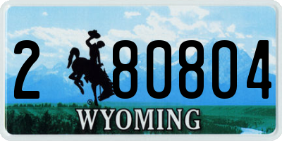 WY license plate 280804