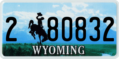 WY license plate 280832