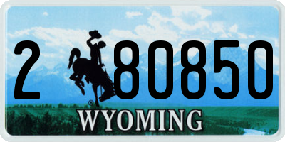 WY license plate 280850