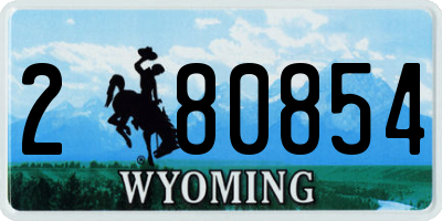 WY license plate 280854