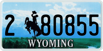 WY license plate 280855