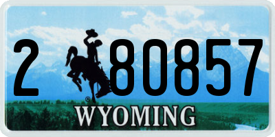 WY license plate 280857