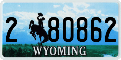 WY license plate 280862