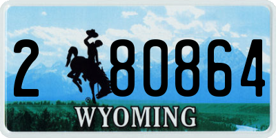 WY license plate 280864