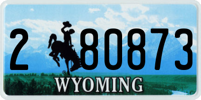 WY license plate 280873